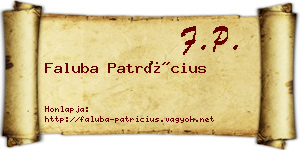 Faluba Patrícius névjegykártya